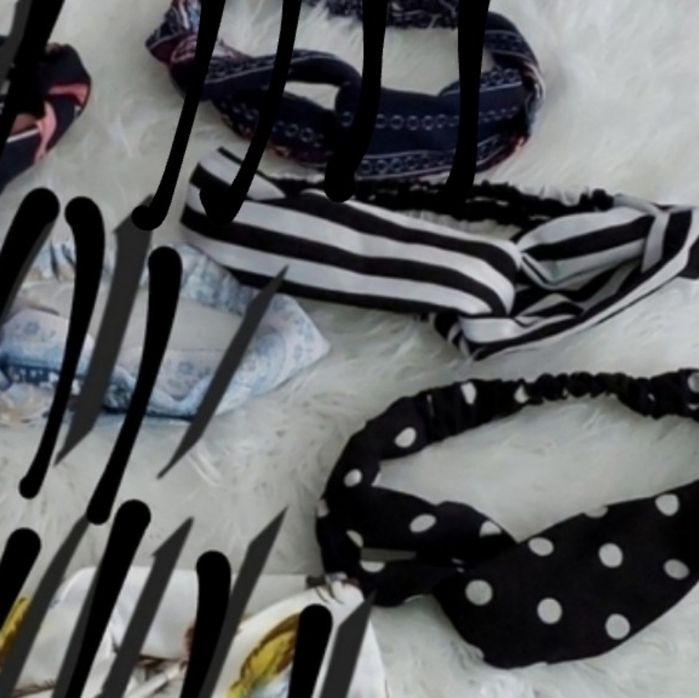 3/$15 Patterned Stretchy Elastic Headband